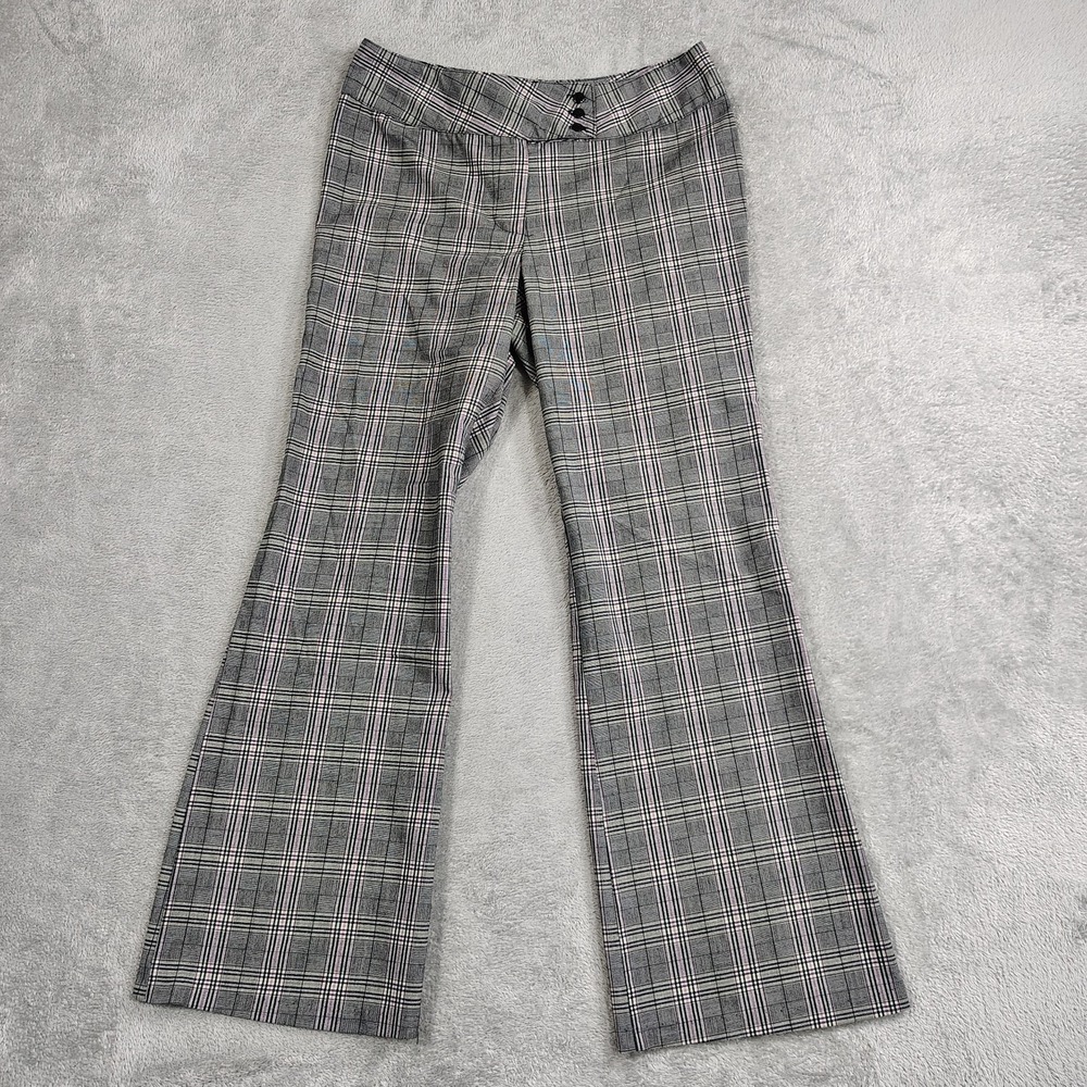 Plaid‎ Flare Pants Womens 30x30  3 Button Retro Clueless Sz 11 y2k USA Made